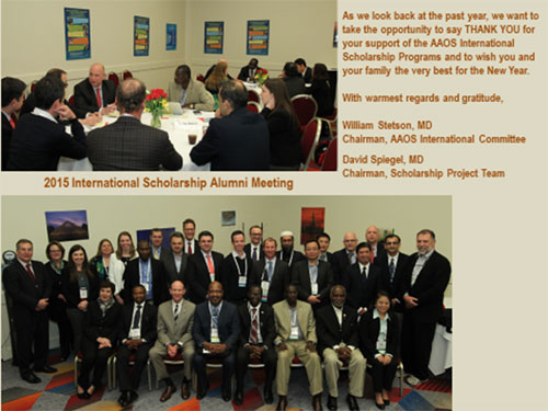2015 AAOS International Scholarship Alumni Meeting